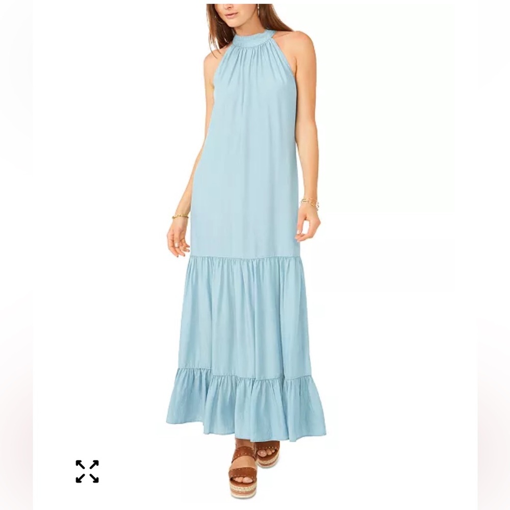 Vince Camuto Chambray Halter maxi dress